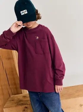 Ao76 AO Finley T-shirt Flip bordeaux