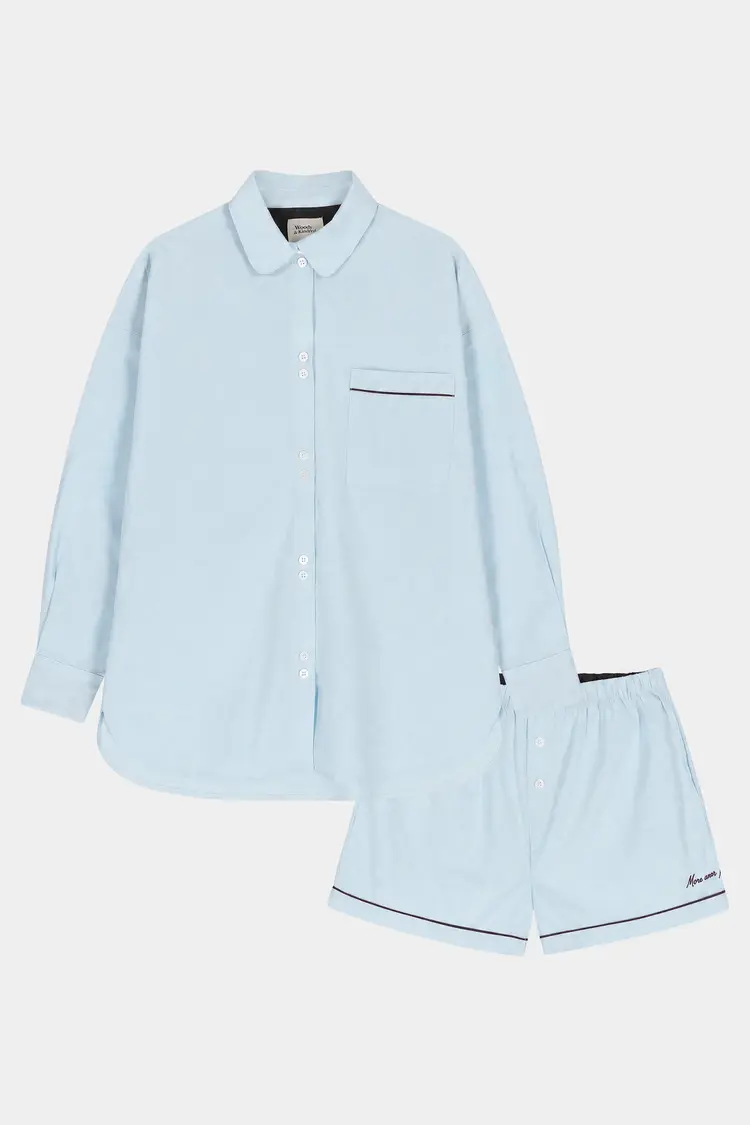 Woody WOODY 62H Meisjes pyjama, lichtblauw 803