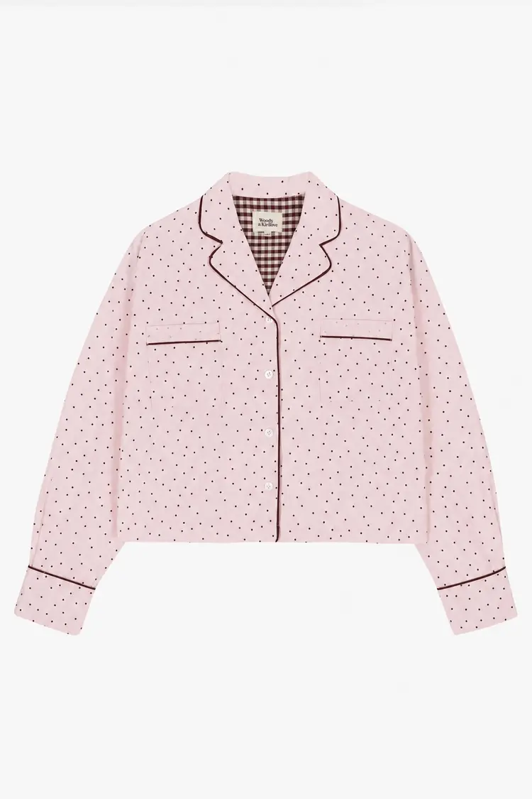 Woody WOODY 62H Meisjes pyjama, roze bolletjes print 968