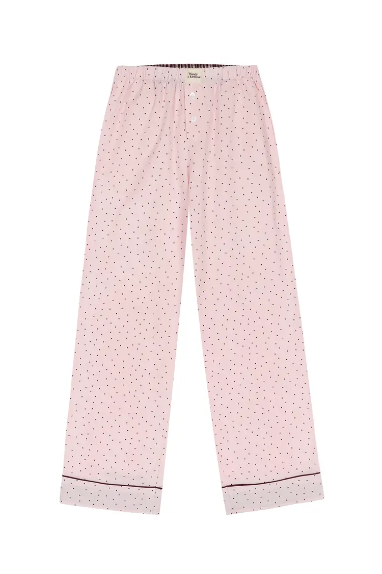 Woody WOODY 62H Meisjes pyjama, roze bolletjes print 968