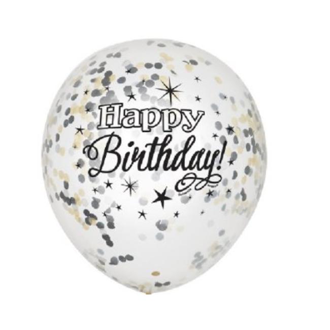Happy birthday confetti ballonnen