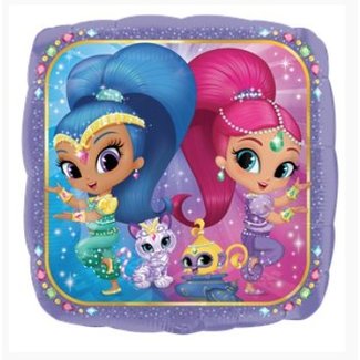 Shimmer en shine ballon vierkant