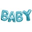 Baby tekst ballon slinger blauw