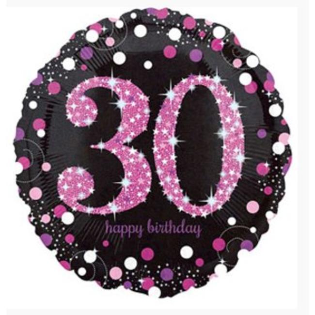30 jaar folie ballon roze