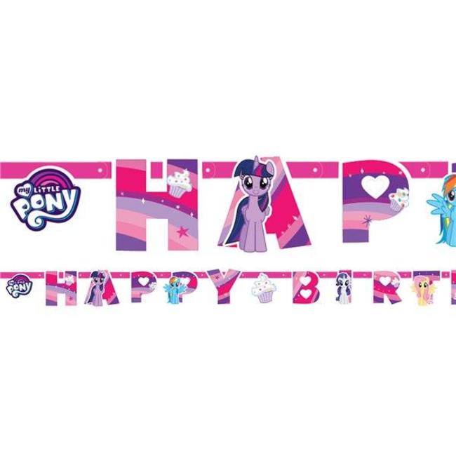 Amscan  My little pony happy birthday slinger roze