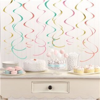 Feestartikelen Pastel swirl slingers