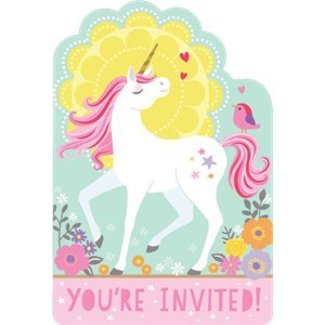 Eenhoorn  Unicorn mint uitnodigingen