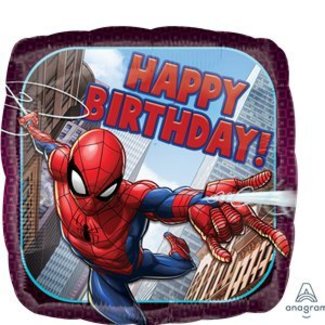 Feestartikelen Spiderman folie ballon happy birthday