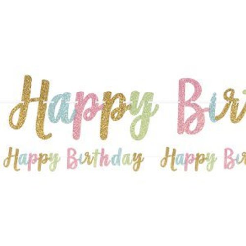 Happy birthday pastel glitter slinger Happy birthday pastel glitter slinger