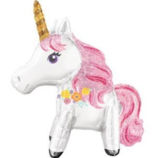 Eenhoorn  Unicorn pastel roze ballon