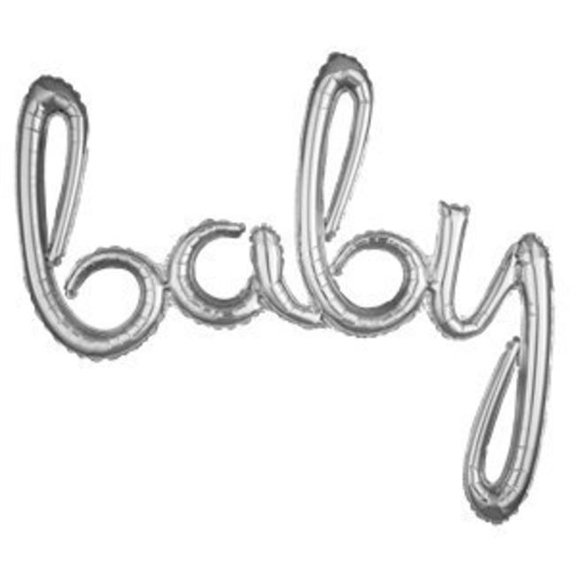 Baby tekst ballon hand geschreven