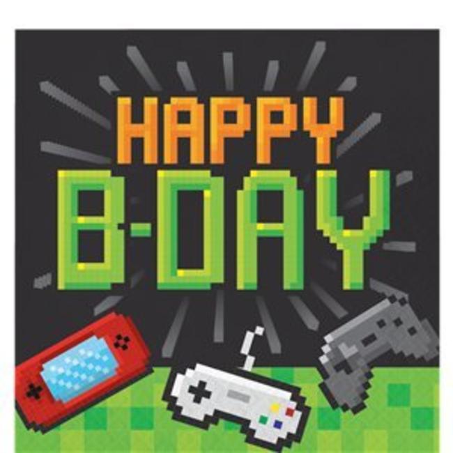 Creative Party  Game on servetten Happy birthday