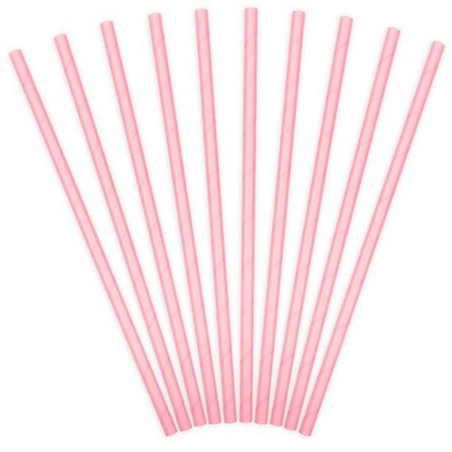 Pastel roze papieren rietjes Pastel roze papieren rietjes