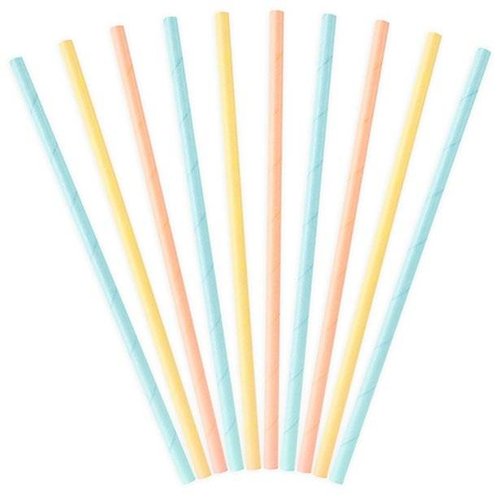 Pastel papieren rietjes Pastel papieren rietjes