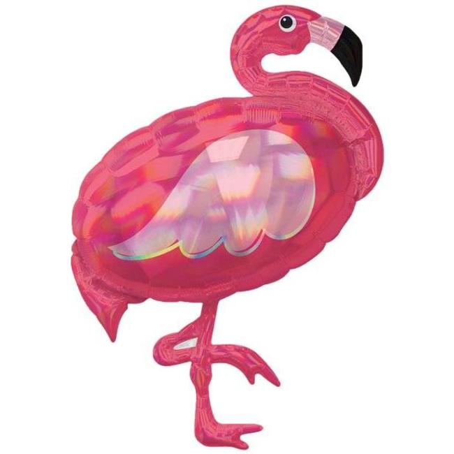 Feestartikelen Flamingo iridescent ballon XL