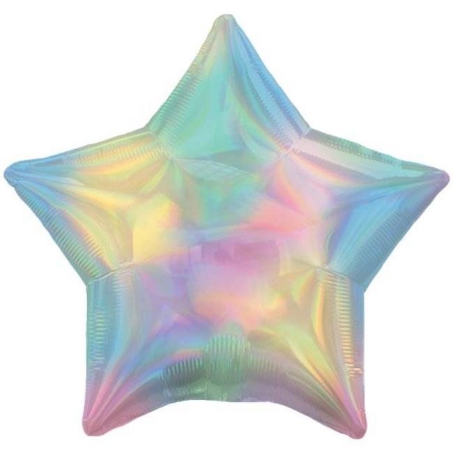 Feestartikelen Pastel iridescent ballon ster