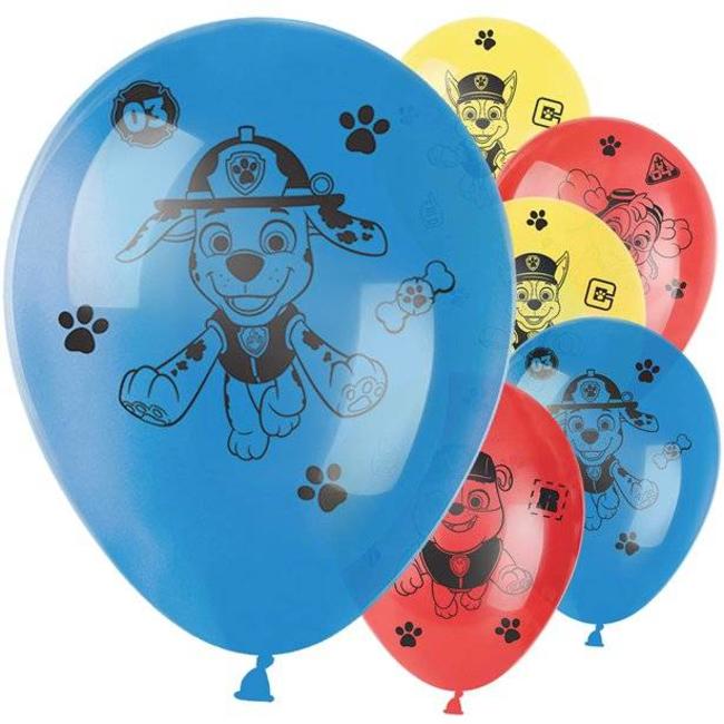 Paw patrol ballonnen blauw - rood