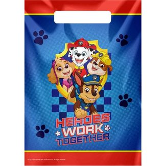 Feestartikelen Paw patrol snoepzakjes blauw