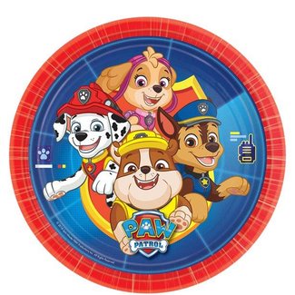 Feestartikelen Paw patrol borden blauw