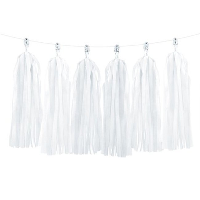 Tassel garland wit Jstyledeco Versiering wit Jstyledeco.nl