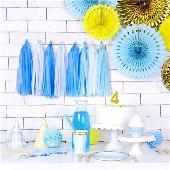 Feestartikelen Tassel garland blauw