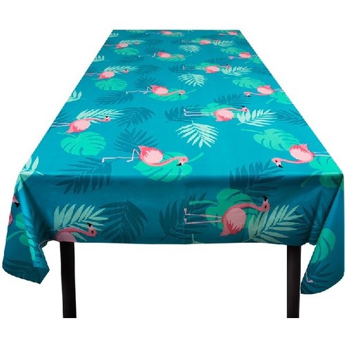 Flamingo tafelkleed blauw Flamingo tafelkleed blauw