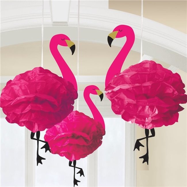 Flamingo pom poms