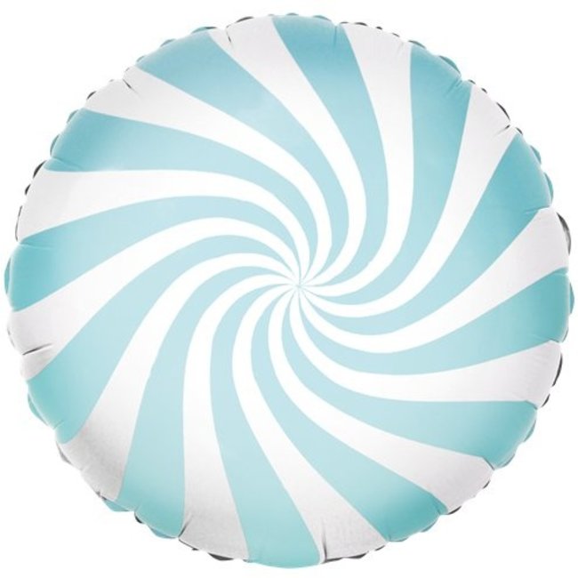 Feestartikelen Candy swirl pastel blauw ballon