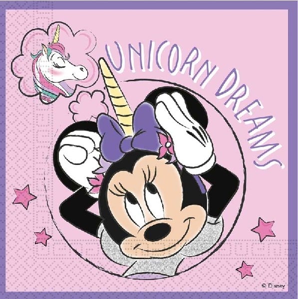 minnie mouse vs unicorn servetten