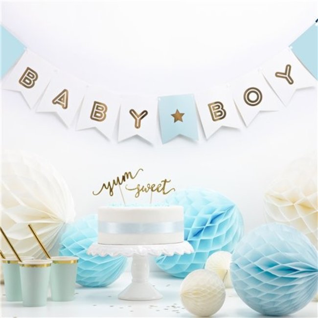 Partydeco Baby boy slinger pastel blauw