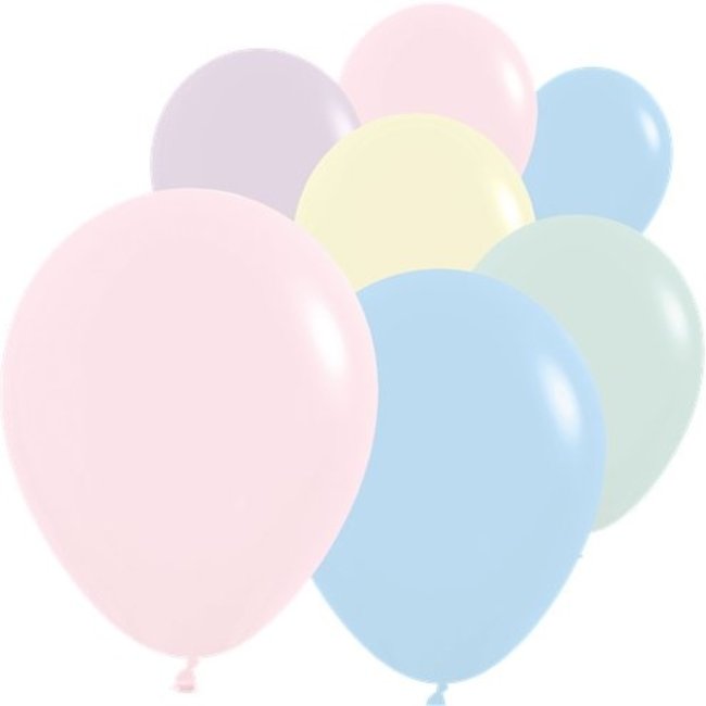 Feestartikelen Pastel mat ballonnen