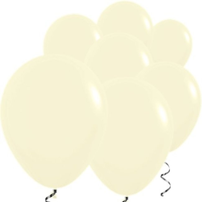 Feestartikelen Pastel mat gele ballonnen
