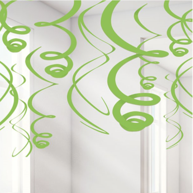 Lime groen swirl slingers