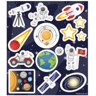 Feestartikelen Space party stickers