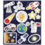 Feestartikelen Space party stickers