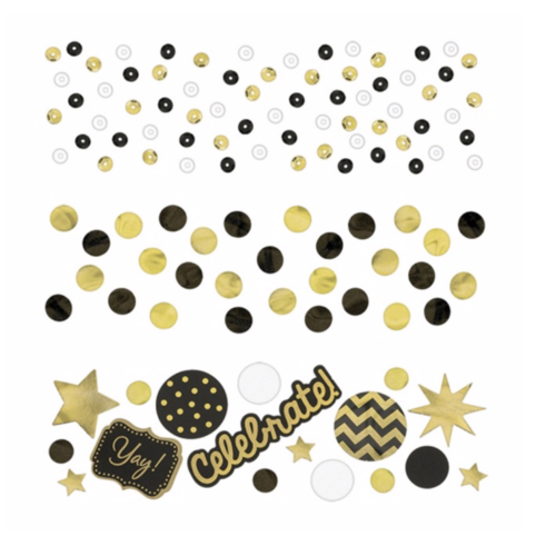 Celebrate confetti goud - zwart Celebrate confetti goud - zwart