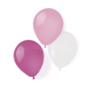 Feestartikelen Roze - wit ballonnen