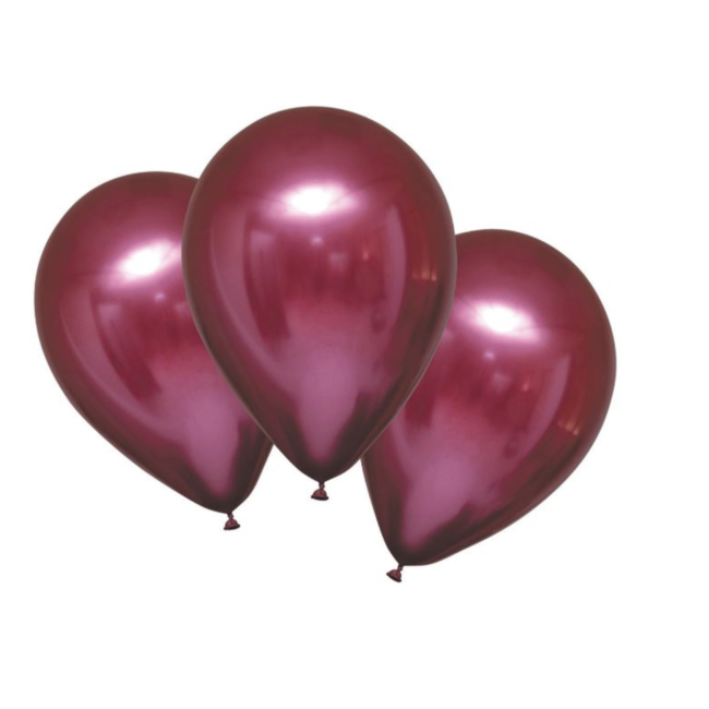 Feestartikelen Ballonnen metallic chrome rood