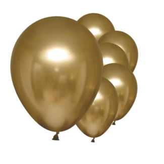 Feestartikelen Metallic goud ballonnen chrome