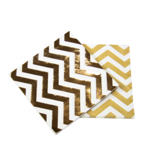 Folat  Rosé goud chevron servetten