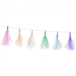 Partydeco Tassel garland parelmoer