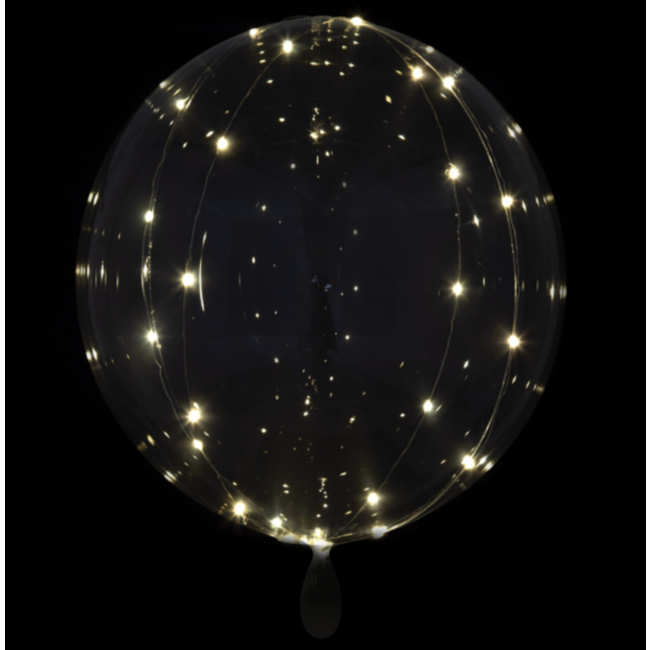 Feestartikelen LED crystal ballon Wit