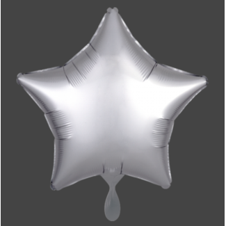Feestartikelen Ster ballon satijn zilver