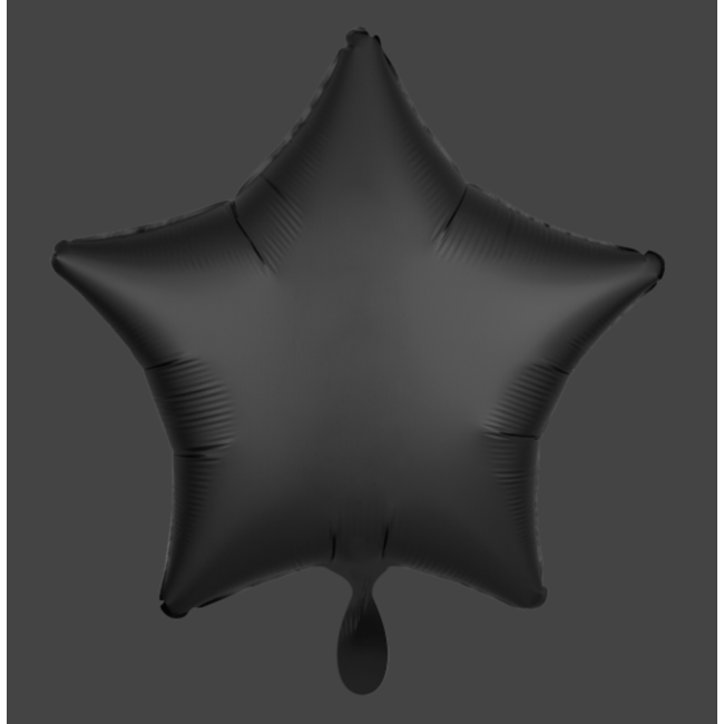 Feestartikelen Ster ballon zwart satijn
