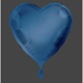 Feestartikelen Hart ballon donker blauw