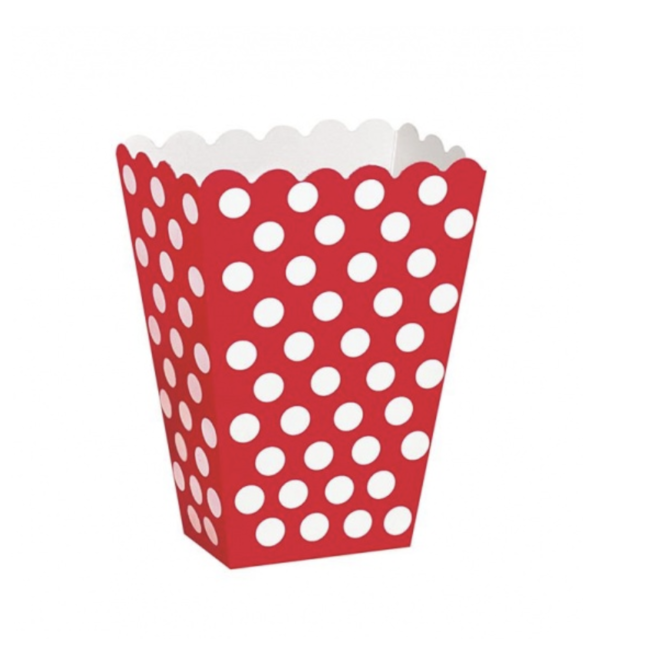 Haza  Popcorn bakjes dots rood