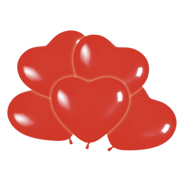 Feestartikelen Hart ballonnen rood