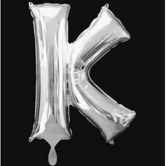 Partydeco Letter ballon zilver XL