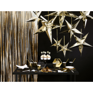 Partydeco Deur gordijn champagne goud