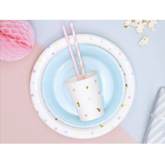 Partydeco Gender reveal bekers pastel